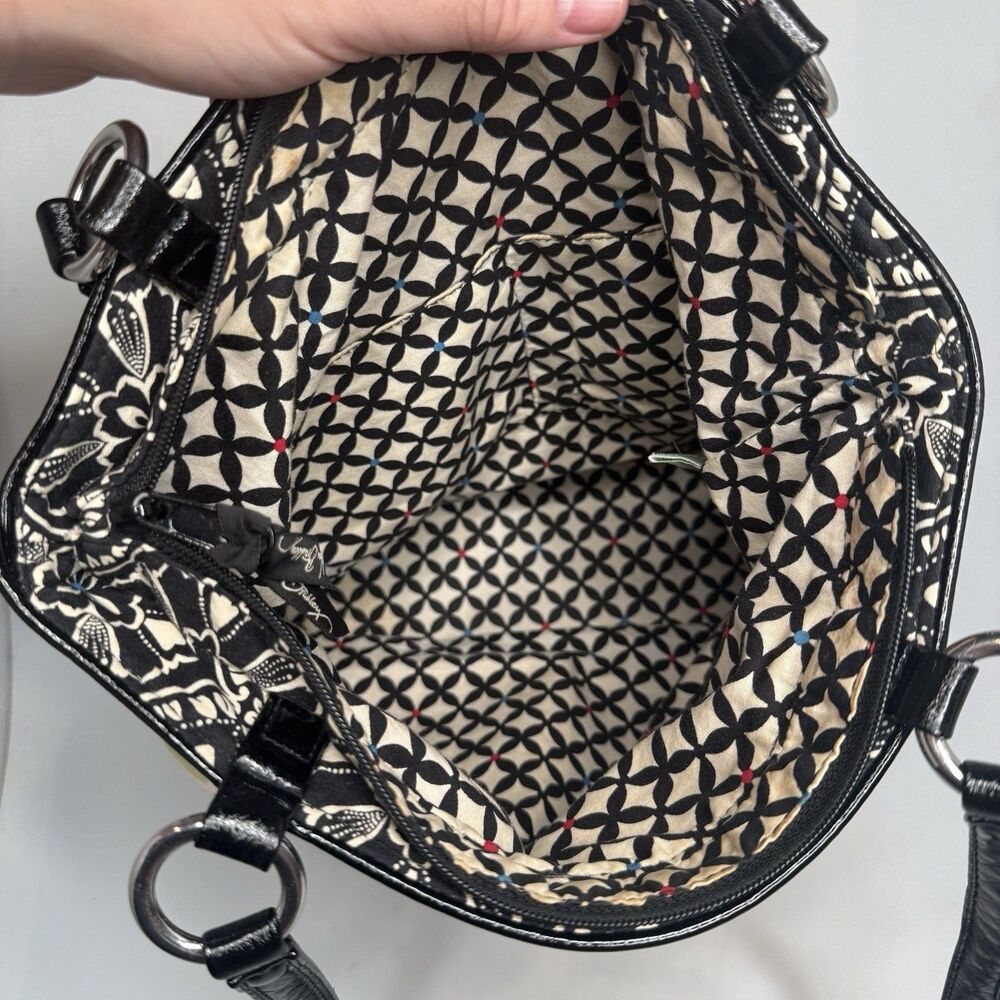 Vera Bradley Medley Patchwork Floral Shoulder Bag Tote 13x13x4.5 GUC - Picture 15 of 16